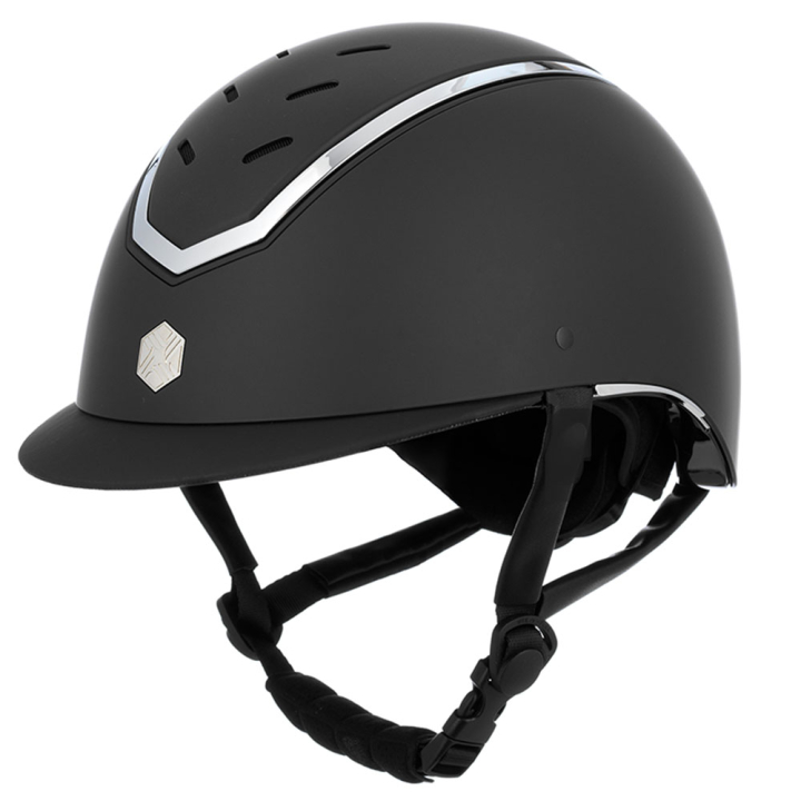 Casque d'équitation Kylo Matte Noir/Argent dans le groupe Équipement d'équitation / Casque d'équitation / Visière standard chez Equinest (0209020022BASI_r)