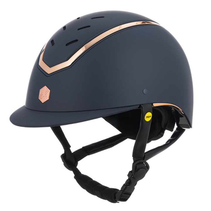 Casque d'équitation MIPS Kylo Matte Bleu marine/Or Rose dans le groupe Équipement d'équitation / Casque d'équitation / Casques MIPS chez Equinest (0209020222NARO_r)
