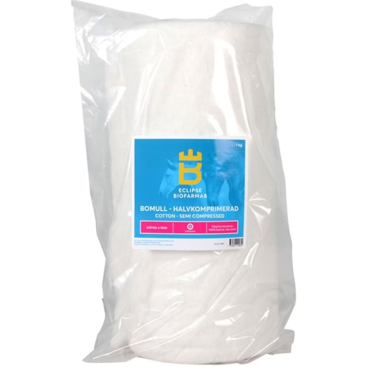Coton Demi-compressé 1kg  dans le groupe Produits de soins / Soins des blessures & onguents / Sous-bandages en coton & Sous-couches pour bandages chez Equinest (0962)