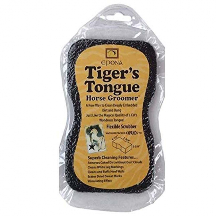Éponge de Toilettage Tigers Tongue Scrub Noir dans le groupe Produits de soins / Brosses et étrilles / Racleurs de poils & pierres de toilettage chez Equinest (10693BA)