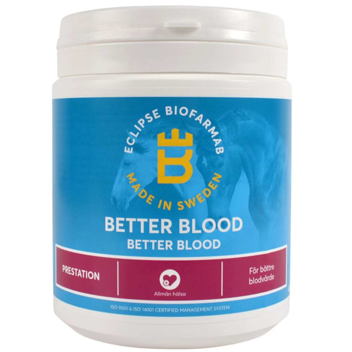 Better Blood 400g dans le groupe Compléments alimentaires / Compléments alimentaires pour chevaux / Performance chez Equinest (10916NE-400)
