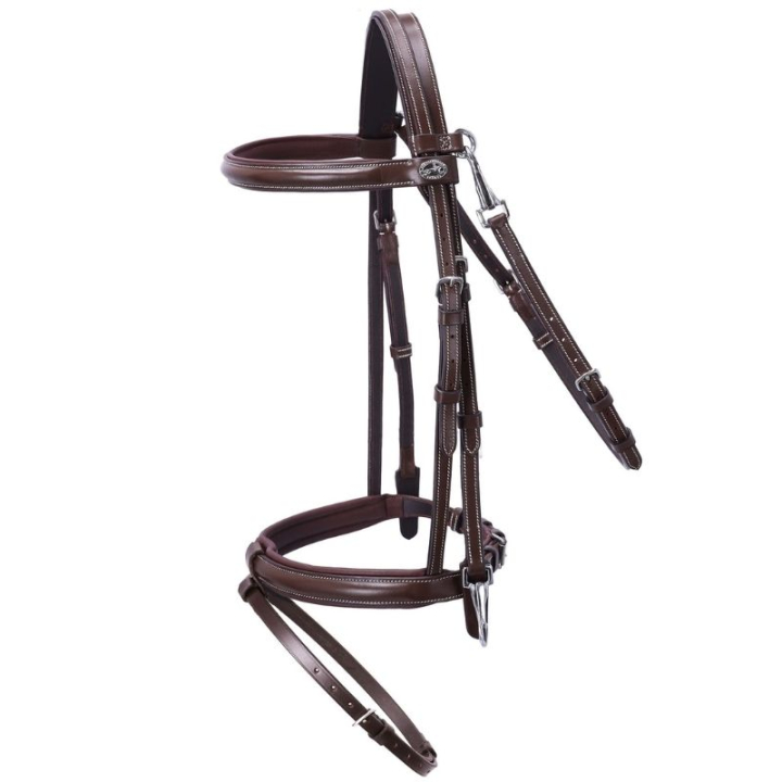 Bridon Dortmund Marron dans le groupe Équipement cheval / Briderie & Frontaux / Brides chez Equinest (1100000763BR_r)