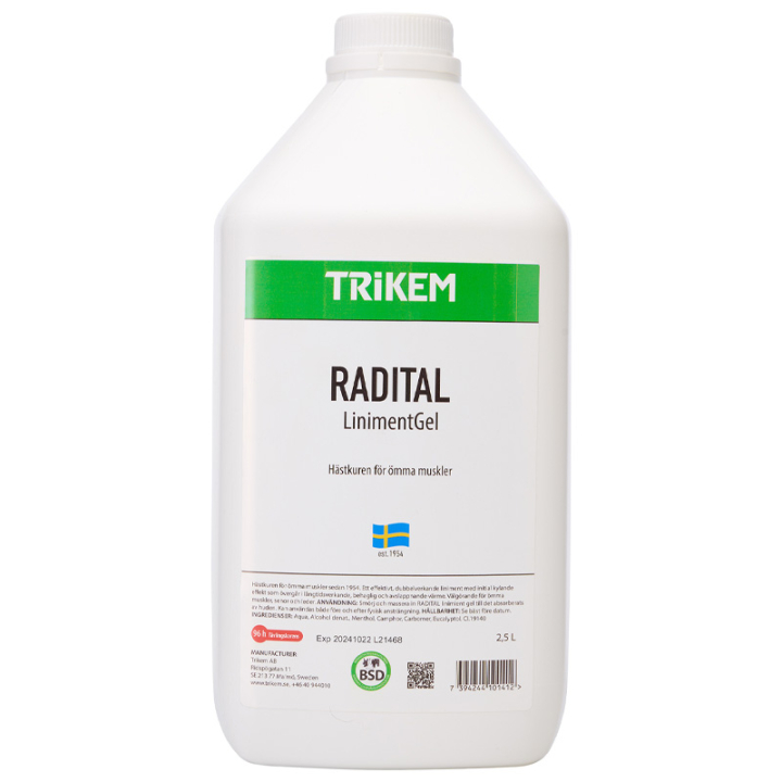 Radital Liniment Gel 2500ml dans le groupe Produits de soins / Liniments & Argiles / Liniment chez Equinest (172320-2500)