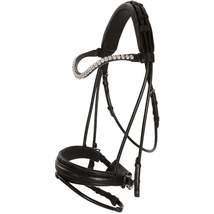 Bridon de dressage Caselle Supreme Noir dans le groupe Équipement cheval / Briderie & Frontaux / Brides et brides de dressage chez Equinest (208513BA_r)