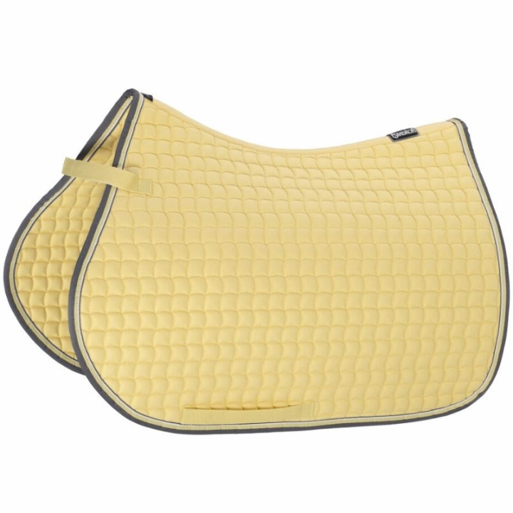 Tapis de selle Cotton Contrast Jaune dans le groupe Équipement cheval / Tapis de selle / Tapis de selle mixte & Tapis de selle de saut chez Equinest (21100041YE_r)