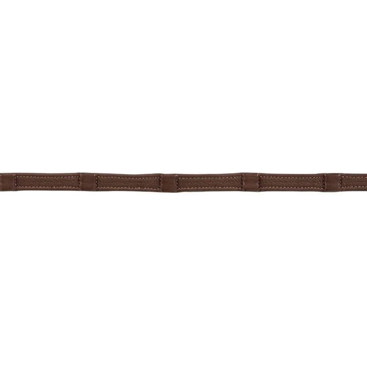 Rênes en cuir avec arrêts Oak Bark/Argent dans le groupe Équipement cheval / Rênes / Rênes en cuir chez Equinest (217552OBSI_r)