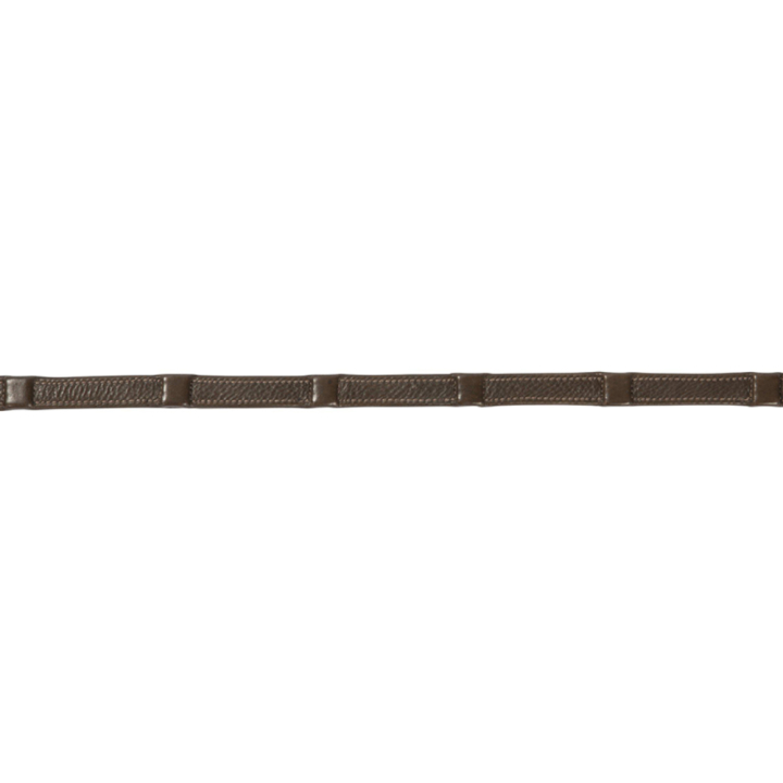 Rênes en cuir avec arrêts Chocolate/Argent dans le groupe Équipement cheval / Rênes / Rênes en cuir chez Equinest (217572CHSI_r)