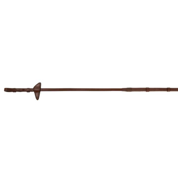 Rênes en caoutchouc avec arrêts Selected Oak Bark/Argent dans le groupe Équipement cheval / Rênes / Rênes en caoutchouc chez Equinest (219552OBSI_r)
