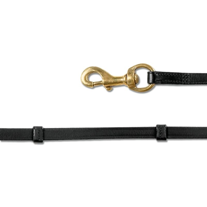 Rênes islandaises Snap Hook Noir/Laiton dans le groupe Équipement cheval / Rênes chez Equinest (2276701BABRASS)