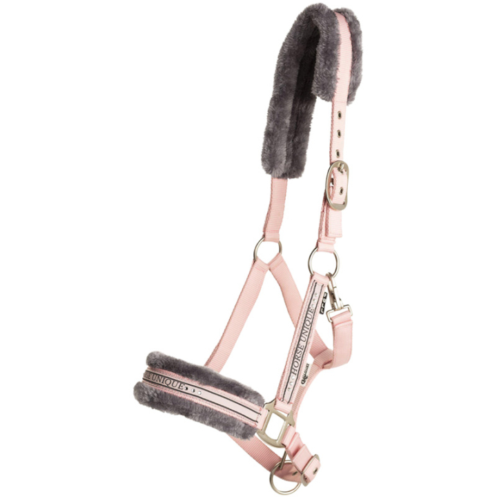 Licol avec Mouton Rose Clair/Gris dans le groupe Équipement cheval / Licols / Longes en tissu et en nylon chez Equinest (243750LPIGR_r)