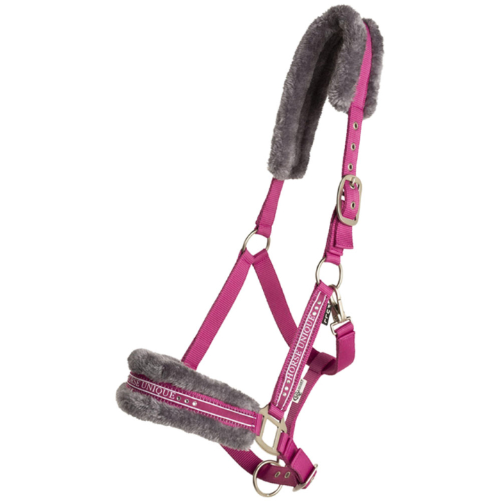 Licol avec Mouton Rose/Gris dans le groupe Équipement cheval / Licols / Longes en tissu et en nylon chez Equinest (243760PIGR_r)