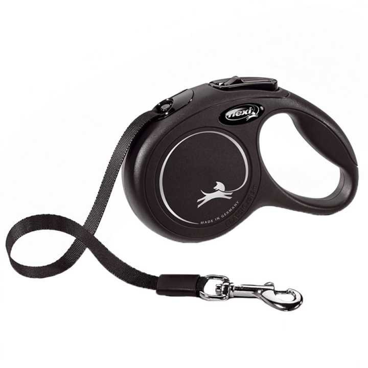 Laisse Flexi New Classic Tape X-Small 3m Noir dans le groupe Chien / Laisses chez Equinest (259457BA-XS)