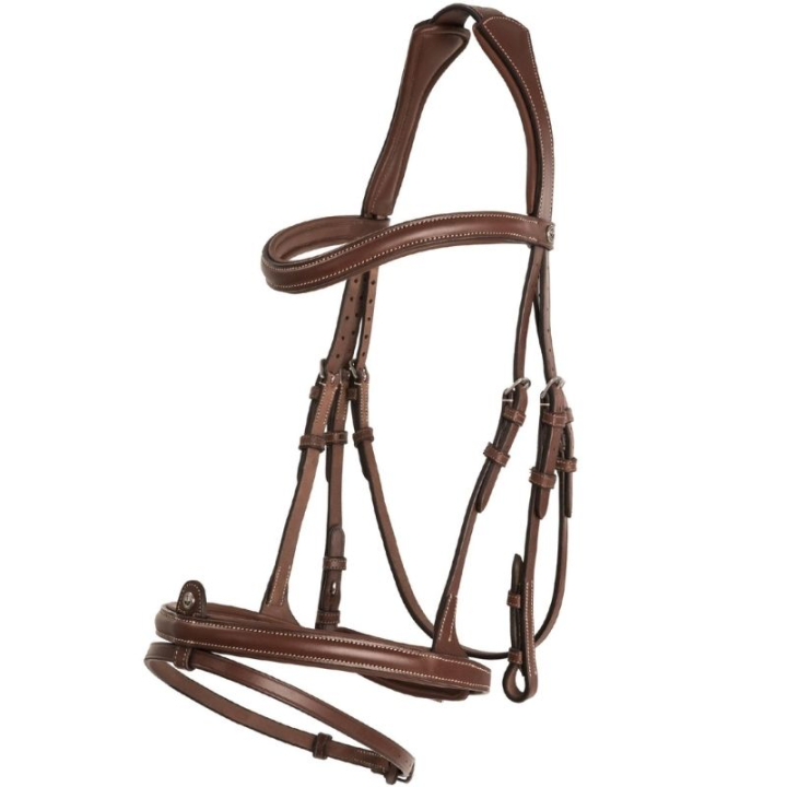 Bridon anatomique Eccelente Aachen Marron dans le groupe Équipement cheval / Briderie & Frontaux / Brides chez Equinest (260753BR_r)