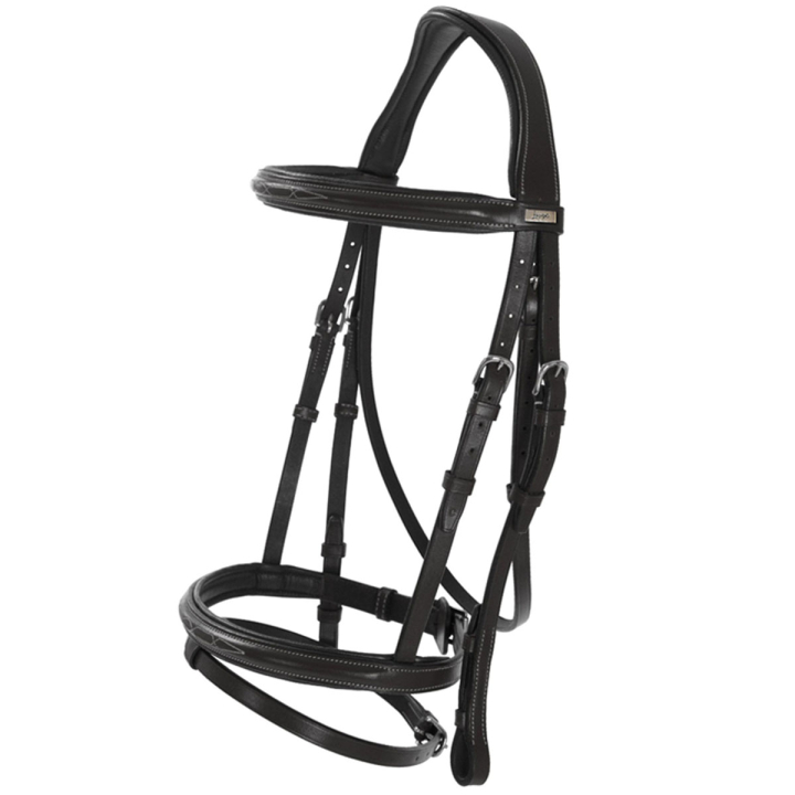 Bridon Fancy Slim Selected Noir/Argent dans le groupe Équipement cheval / Briderie & Frontaux / Brides chez Equinest (281112BASI_r)