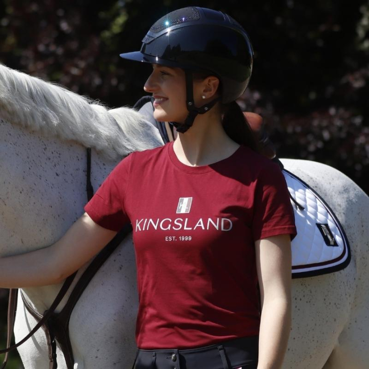 T-shirt Classic Logo Bordeaux dans le groupe Vêtements d'équitation / T-shirts & Hauts d'équitation / T-shirts chez Equinest (3117260301011WN_r)