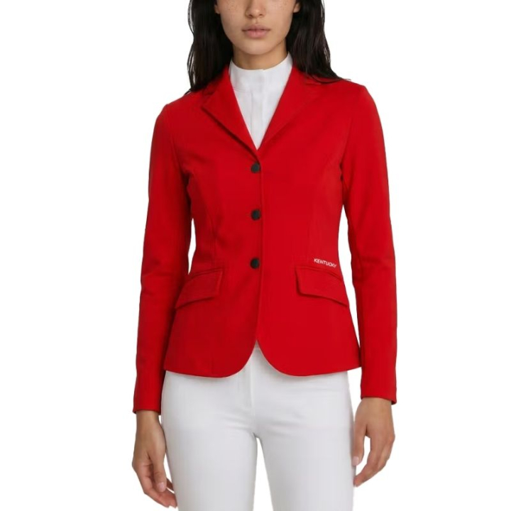 Veste de concours Women Classic Rouge dans le groupe Vêtements d'équitation / Vestes et queues-de-pie chez Equinest (320211336RE_r)