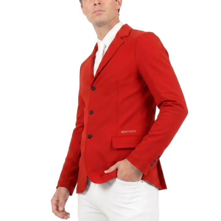 Veste de concours homme Classic Rouge dans le groupe Vêtements d'équitation / Vestes et queues-de-pie chez Equinest (320221344RE_r)
