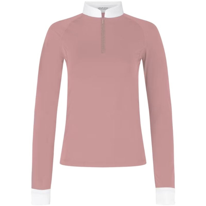 Haut de concours Classic Glitter Zipper Long Sleeve Vieux Rose dans le groupe Vêtements d'équitation / T-shirts & Hauts d'équitation / Chemises & polos de concours chez Equinest (320311036OPI_r)