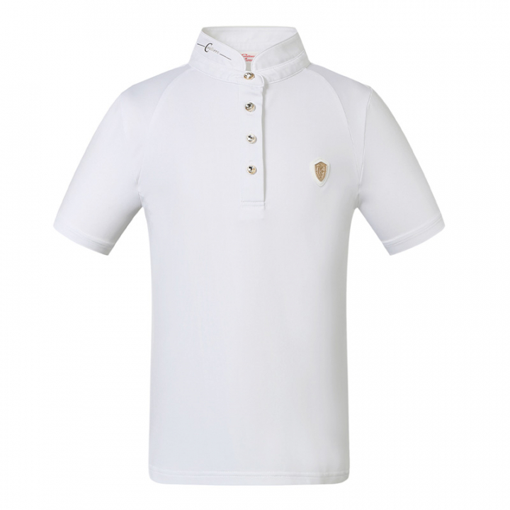 Maillot de compétition Junior Goldana Blanc dans le groupe Vêtements d'équitation / T-shirts & Hauts d'équitation / Chemises & polos de concours chez Equinest (3223338Vi_r)