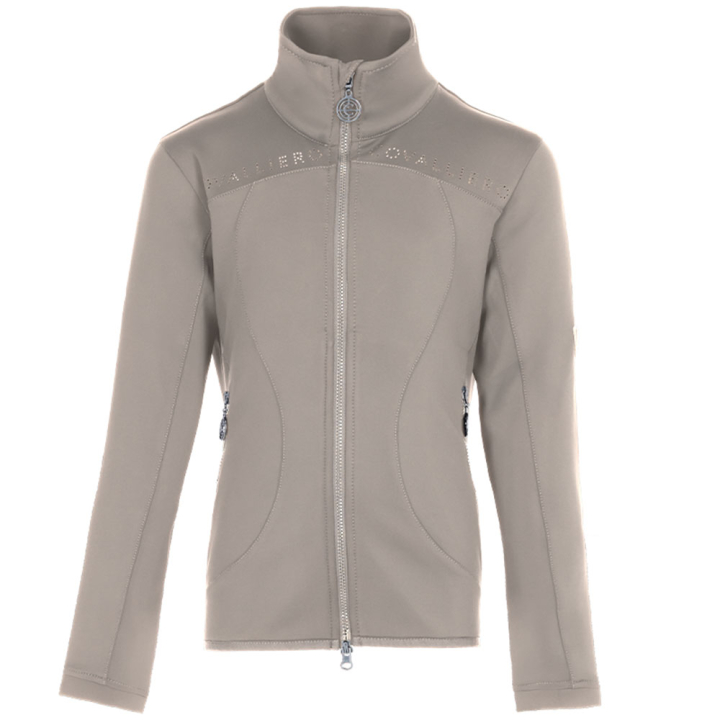 T-shirt fonctionnel Enfant/Junior 2-Ways Zip Beige dans le groupe Vêtements d'équitation / Pulls chez Equinest (3229412BE_r)