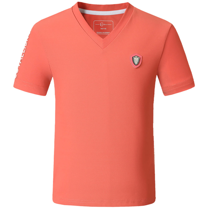 T-shirt Enfant/Junior V Corail dans le groupe Vêtements d'équitation / T-shirts & Hauts d'équitation / T-shirts chez Equinest (3229456OR_r)