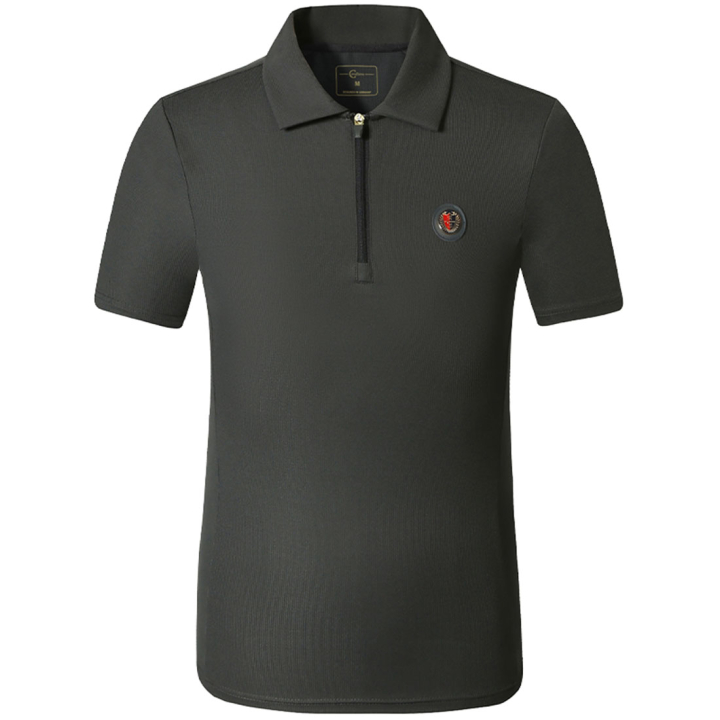T-shirt Homme Anniversary 1/2 Zip Gris dans le groupe Vêtements d'équitation / T-shirts & Hauts d'équitation / T-shirts chez Equinest (3230068GR_r)