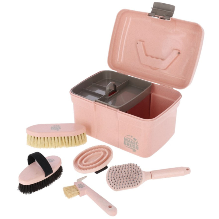 Boîte de toilettage avec brosses WaterLily Set Rose dans le groupe Produits de soins / Kits et coffres de pansage chez Equinest (3230295PI)