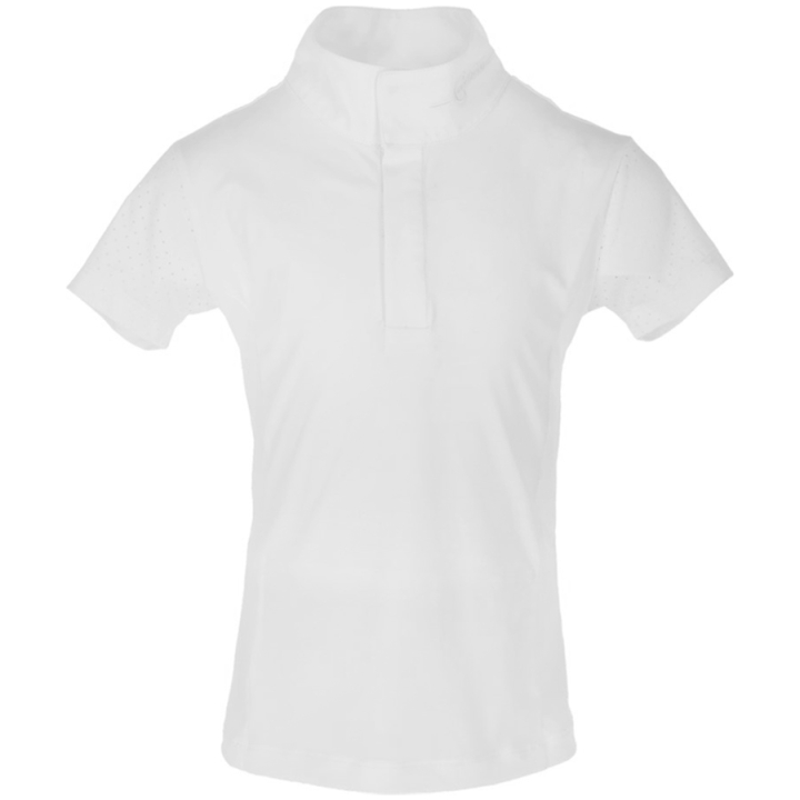 Haut de compétition Enfants/Junior Laser Blanc dans le groupe Vêtements d'équitation / T-shirts & Hauts d'équitation / Chemises & polos de concours chez Equinest (3230320WH_r)