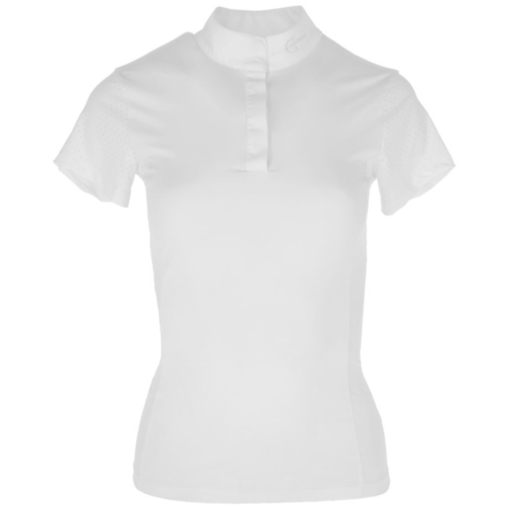 Haut de compétition Laser Blanc dans le groupe Vêtements d'équitation / T-shirts & Hauts d'équitation / Chemises & polos de concours chez Equinest (3230323WH_r)