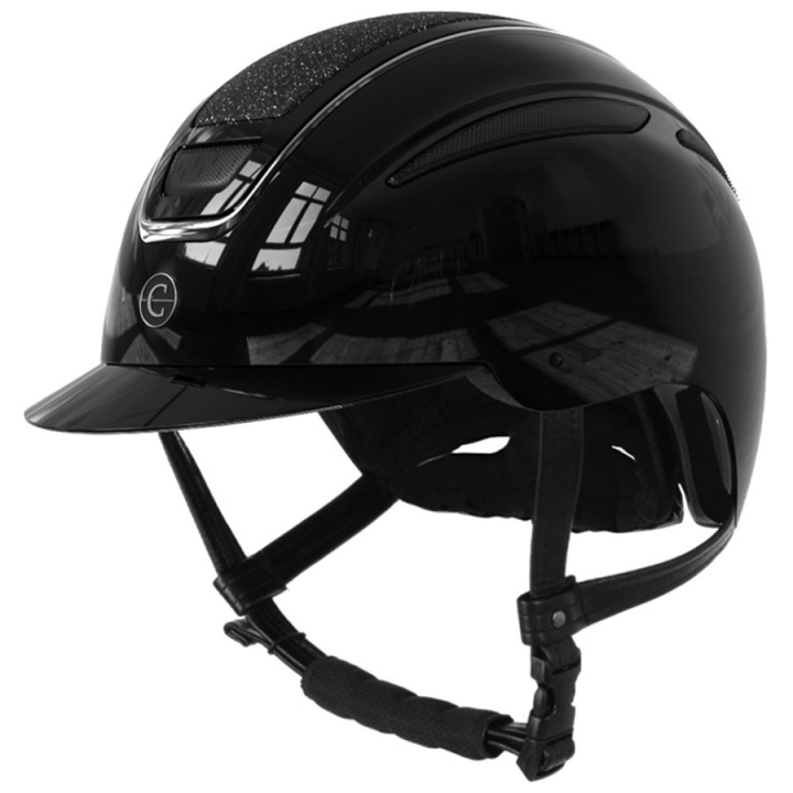 Casque d'équitation Elite Glossy Noir dans le groupe Équipement d'équitation / Casque d'équitation / Visière standard chez Equinest (3230545BA_r)