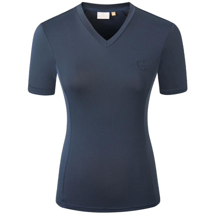 T-shirt V-Neck Bleu Marine dans le groupe Vêtements d'équitation / T-shirts & Hauts d'équitation / T-shirts chez Equinest (3231552NA_r)
