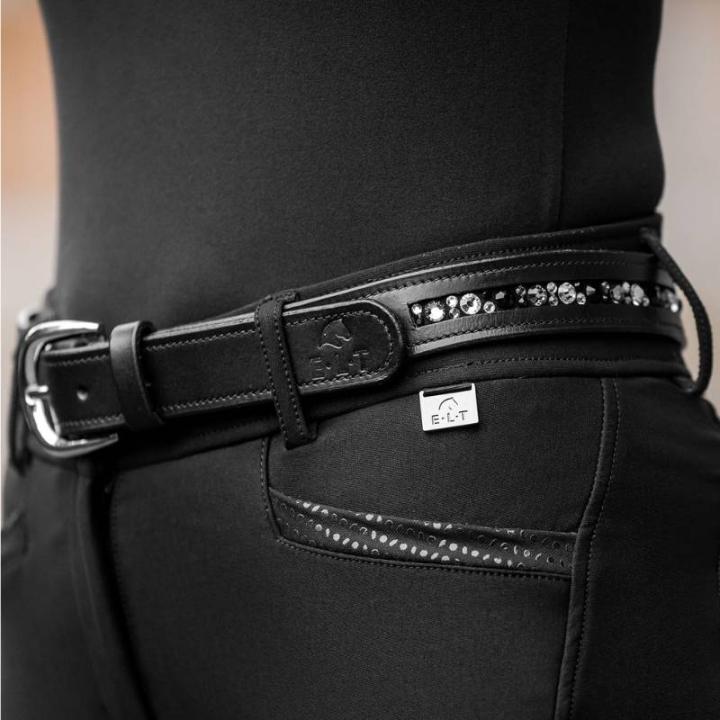 Ceinture en cuir Jewel Noir dans le groupe Vêtements d'équitation / Accessoires / Ceintures chez Equinest (32571017BA_r)