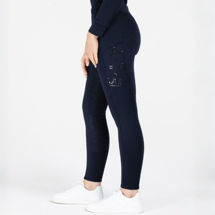 Collant d'équitation d'hiver Rica Thermal Teddy Full Grip Bleu Marine dans le groupe Vêtements d'équitation / Pantalons d'équitation / Legging d'équitation chez Equinest (3263125DNA_r)