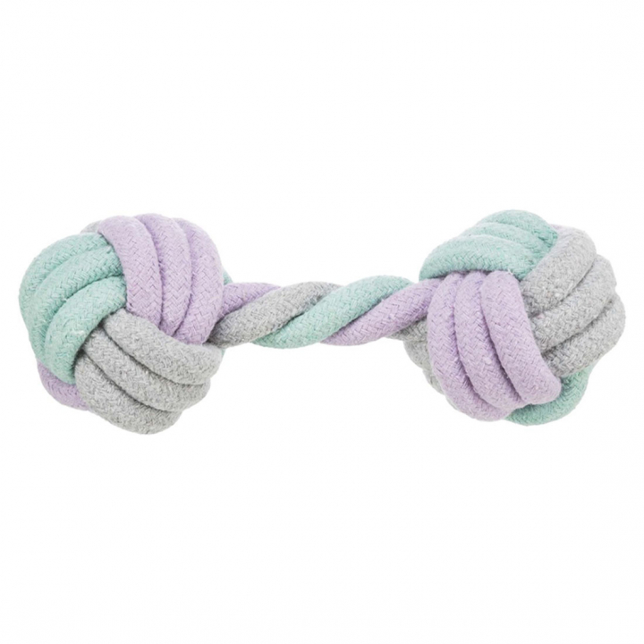 Jouet pour chien Rapport en corde Junior Gris/Turquoise/Lilas dans le groupe Chien / Jouets pour chien / Nœuds & Jouets à tirer chez Equinest (32815)