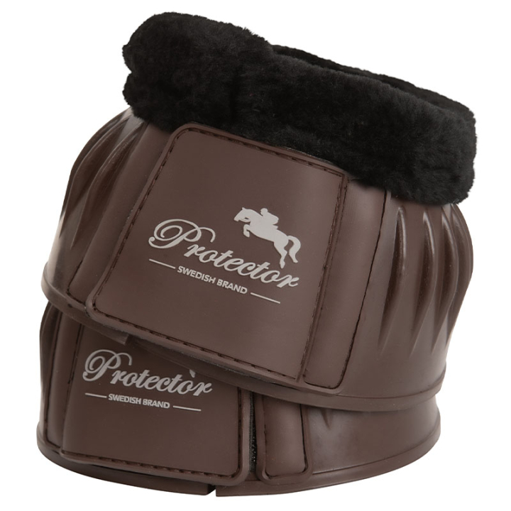 Cloches en Caoutchouc Flexible Fleece Marron dans le groupe Équipement cheval / Protections des Membres / Cloches  chez Equinest (333651BR_r)