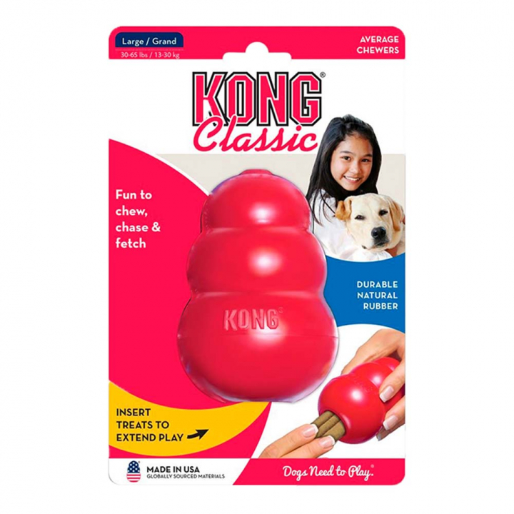 Jouet pour chien KONG Classic Large Rouge dans le groupe Chien / Jouets pour chien / Jouets de traction & Jouets à mordiller chez Equinest (340908RE-L)