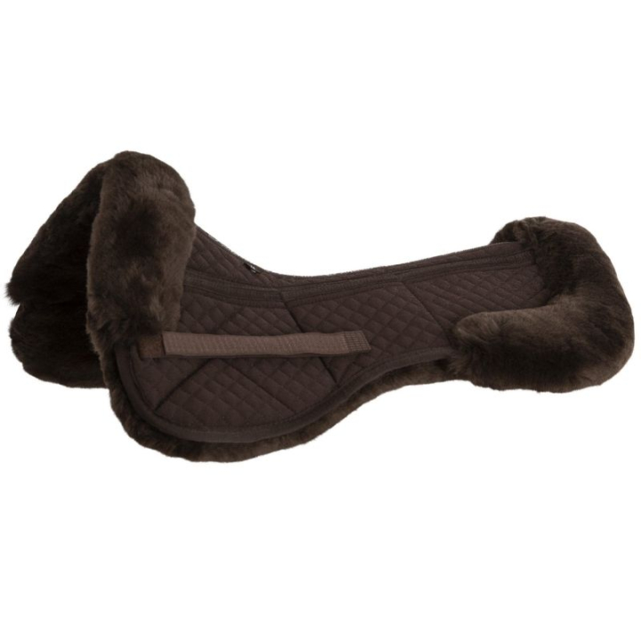 Amortisseur de correction avec bord Sheepskin Showjump Marron dans le groupe Équipement cheval / Pads / Amortisseur cheval chez Equinest (351364BR_r)