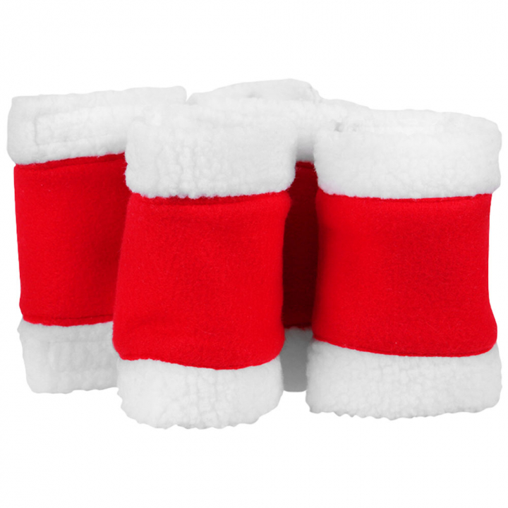 Protections de jambe de Noël Rouge/Blanc dans le groupe Occasions spéciales & Costumes chez Equinest (4024RE)