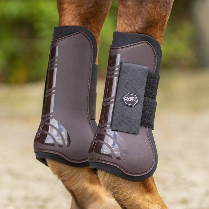 Guêtres ouvertes en Néoprène Brun dans le groupe Équipement cheval / Protections des Membres / Guêtres ouvertes chez Equinest (4033BR)