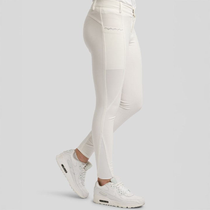 Culotte d'équitation Enfant/Junior Crystals Full Grip Blanc dans le groupe Vêtements d'équitation / Pantalons d'équitation / Culottes d'équitation chez Equinest (404613128WH_r)