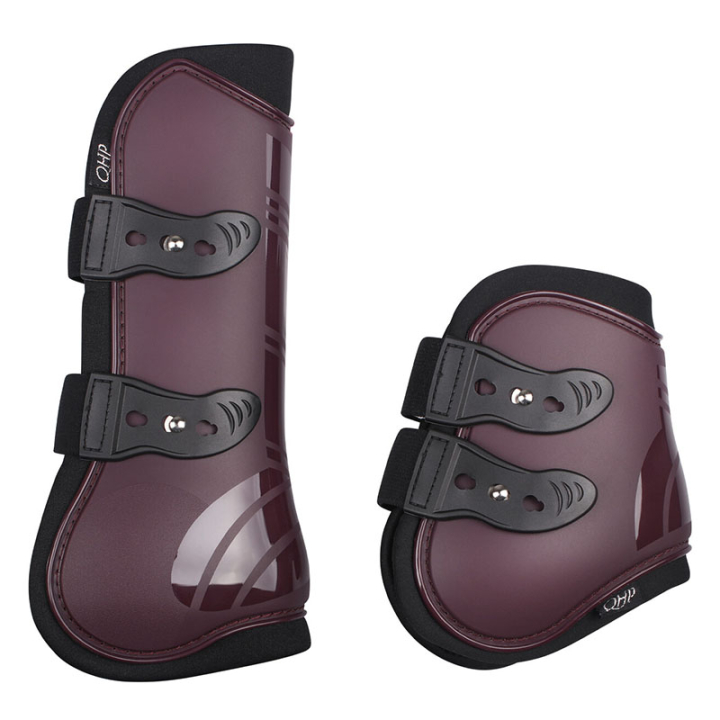 Guêtres ouvertes Quick Pin 4-pack Bourgogne dans le groupe Équipement cheval / Protections des Membres / Guêtres ouvertes chez Equinest (4077MR3BR_r)