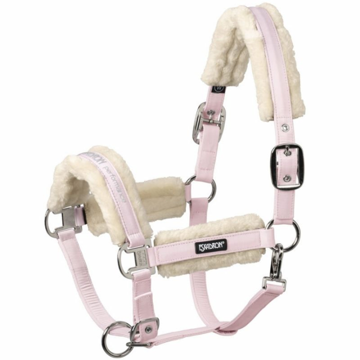 Licol Fauxfur Double Pin Rose dans le groupe Équipement cheval / Licols / Longes en tissu et en nylon chez Equinest (42070083PI_r)
