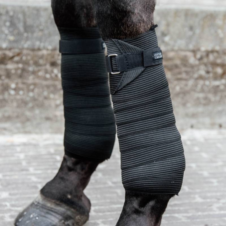 Bandages Polar Fleece & Elastic Noir dans le groupe Équipement cheval / Protections des Membres / Bandages chez Equinest (42106BA)