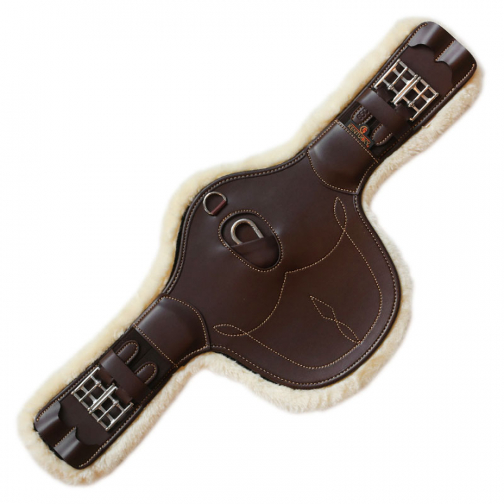 Plaque abdominale Sheepskin Marron dans le groupe Équipement cheval / Sangles bavette / Protège-ventre & Sangles de saut d'obstacles chez Equinest (424100555BR_r)