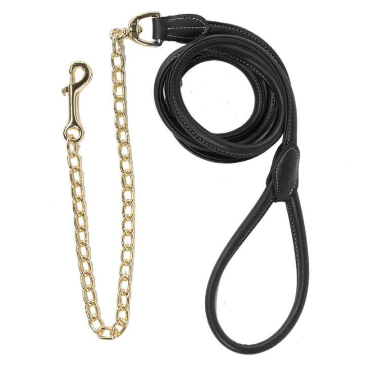 Halter à chaîne Artificial Leather Noir dans le groupe Équipement cheval / Longes et longes de transport / Longes à chaînes chez Equinest (425610127BA)