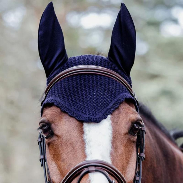 Bonnet Anti-Mouches Bleu Marine   dans le groupe Équipement cheval / Bonnet cheval chez Equinest (42605Ma_r)