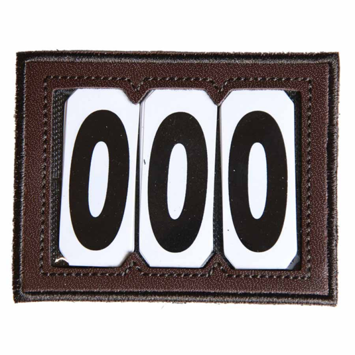 Étiquette numérotée PVC Velcro 3 Numbers Marron dans le groupe Équipement cheval / Accessoires / Numéros de départ chez Equinest (42683053BR-3)