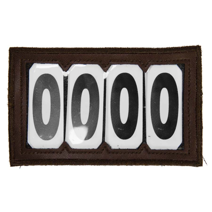 Étiquette numérotée PVC Velcro 4 Numbers Marron dans le groupe Équipement cheval / Accessoires / Numéros de départ chez Equinest (42683053BR-4)