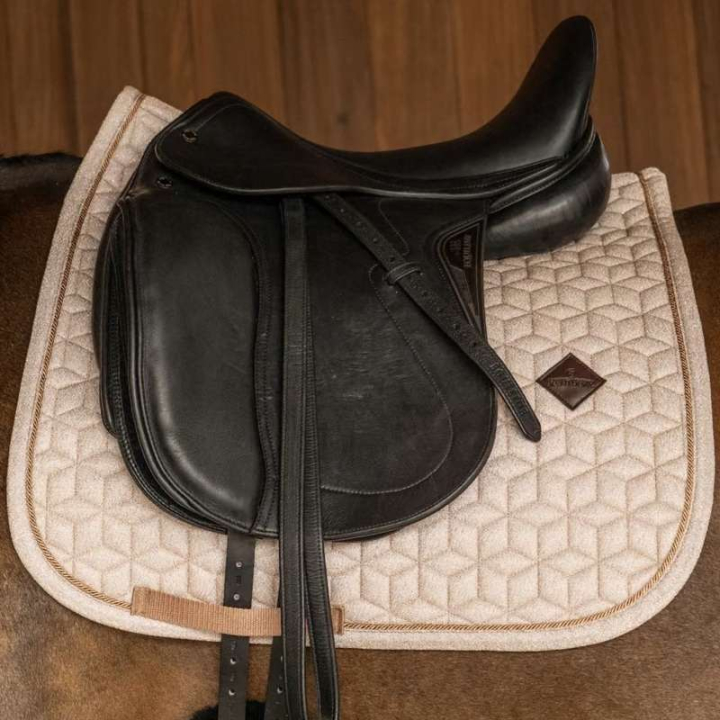 Tapis de selle dressage Full Sparkling Beige dans le groupe Équipement cheval / Tapis de selle / Tapis de selle dressage chez Equinest (4269932DRBE_r)
