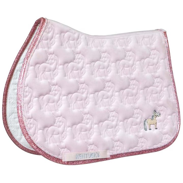 Tapis de selle Unicorn Head Glitter Rose Clair dans le groupe Équipement cheval / Tapis de selle / Tapis de selle mixte & Tapis de selle de saut chez Equinest (4273650PLPI_r)